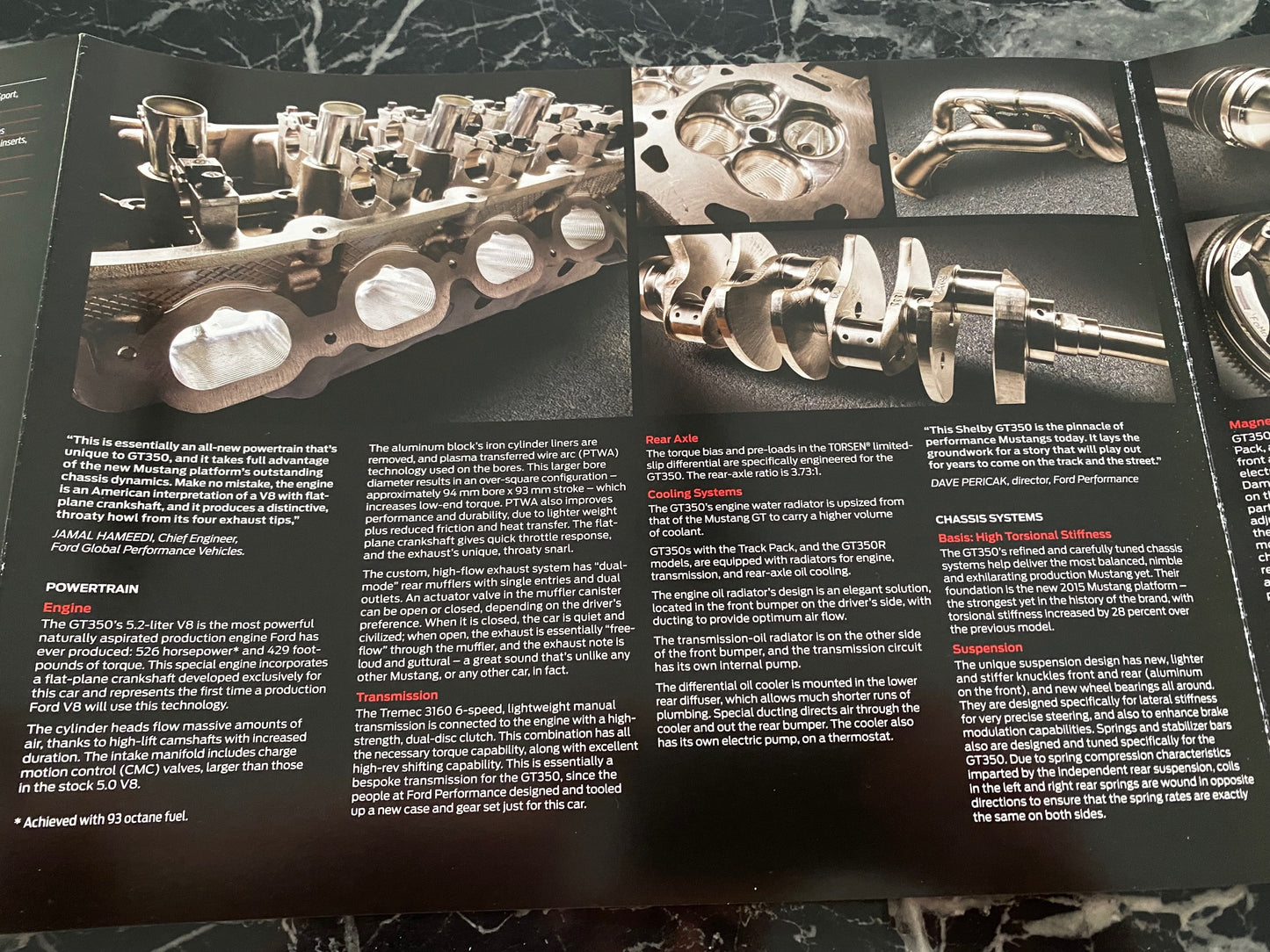 2016 Ford Mustang Shelby GT 350/GT 350R Dealer Brochure