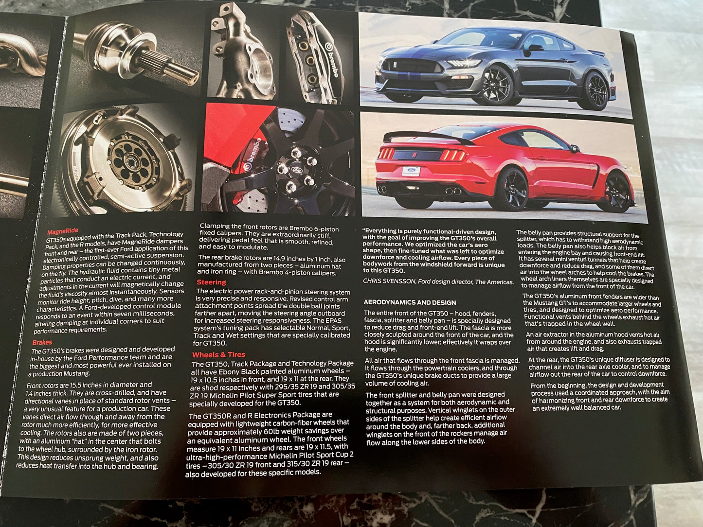 2016 Ford Mustang Shelby GT 350/GT 350R Dealer Brochure