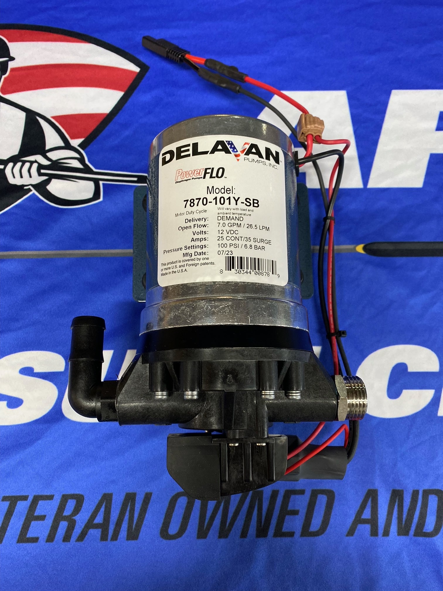 EF1000 12V Diaphragm Water Pump Kit - 1.0 GPM, 40 PSI, On-Demand With Wiring Harness